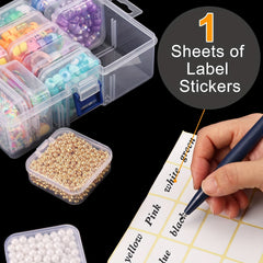 20pcs Plastic Storage Box Set for Jewelry, Earrings, Nails