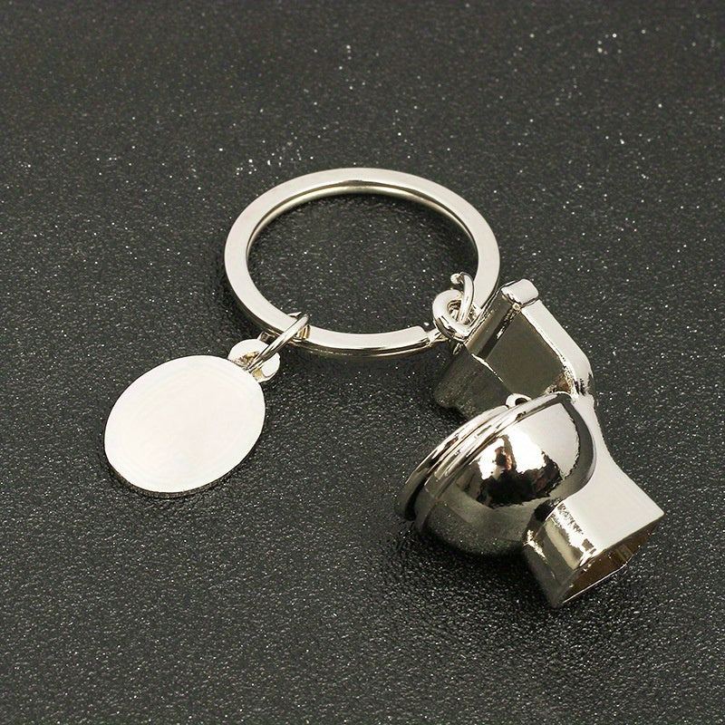 Mini Toilet Shaped Keychain Creative Metal Key Chain Keyring Funny Gift