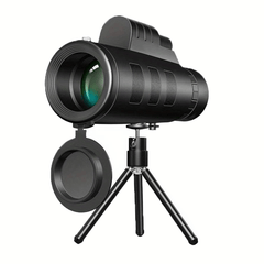 Compact Monocular Telescope with Phone Clip and Tripod