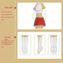 3pcs Golf Spike Women's Ball TEE Model Spike Holder Boxed Golf Supplies