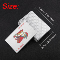 Silver Plated Poker Playing Card Checkered Pattern Christmas