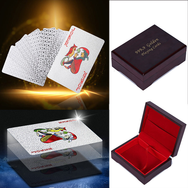 Silver Plated Poker Playing Card Checkered Pattern Christmas