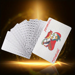 Silver Plated Poker Playing Card Checkered Pattern Christmas
