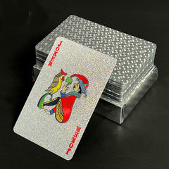 Silver Plated Poker Playing Card Checkered Pattern Christmas