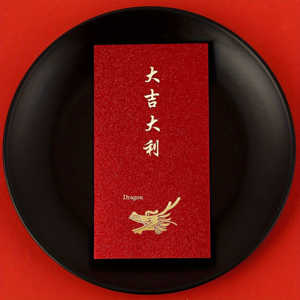 12pcs Chinese Red Envelopes Foil Lucky Money Envelopes Year of the Dragon