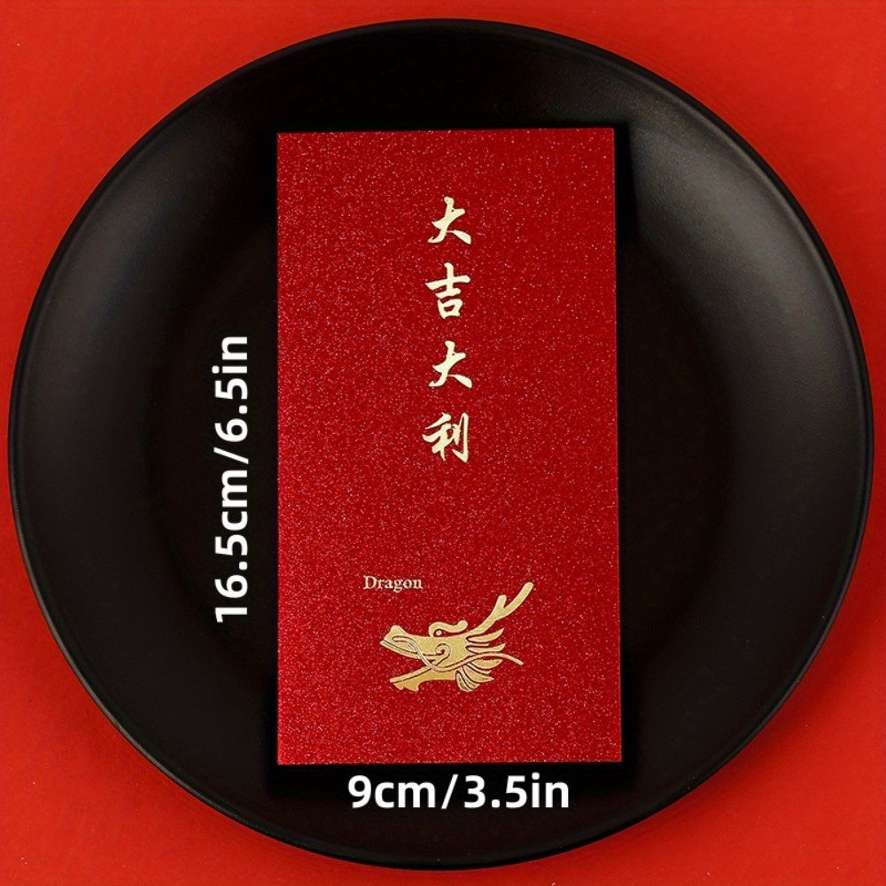 12pcs Chinese Red Envelopes Foil Lucky Money Envelopes Year of the Dragon