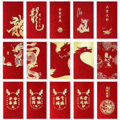 12pcs Chinese Red Envelopes Foil Lucky Money Envelopes Year of the Dragon