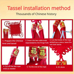1pc Chinese Year Hanging Red Knot Tassels Lucky Fu Pendants