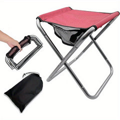 Portable Folding Aluminum Camping Stool with Carry Bag