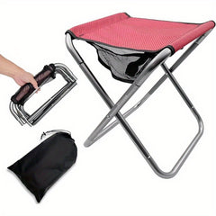 Portable Folding Aluminum Camping Stool with Carry Bag
