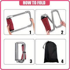 Portable Folding Aluminum Camping Stool with Carry Bag