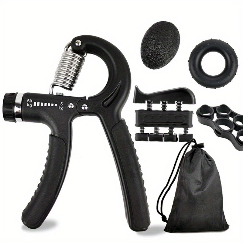 5pcs Grip Strength Trainer Set Hand Rehabilitation Silicone Finger Puller