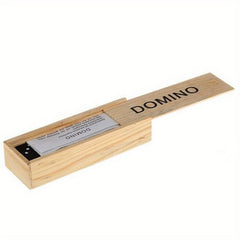 28pcs Dominoes Wooden Box Board Game Teaching Aids