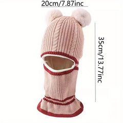Kids Winter Hat with Mask Neck Gaiter