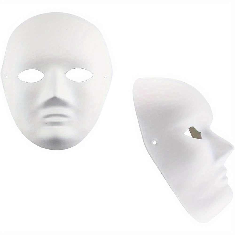 10pcs DIY Full Face Masks Paintable Paper Mask Masquerade Party Masks