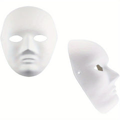 10pcs DIY Full Face Masks Paintable Paper Mask Masquerade Party Masks