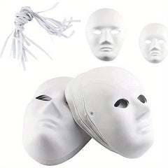 10pcs DIY Full Face Masks Paintable Paper Mask Masquerade Party Masks