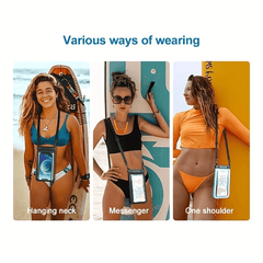 Waterproof Mobile Phone Storage Bag Clear Touch Screen Phone Case For Swimming