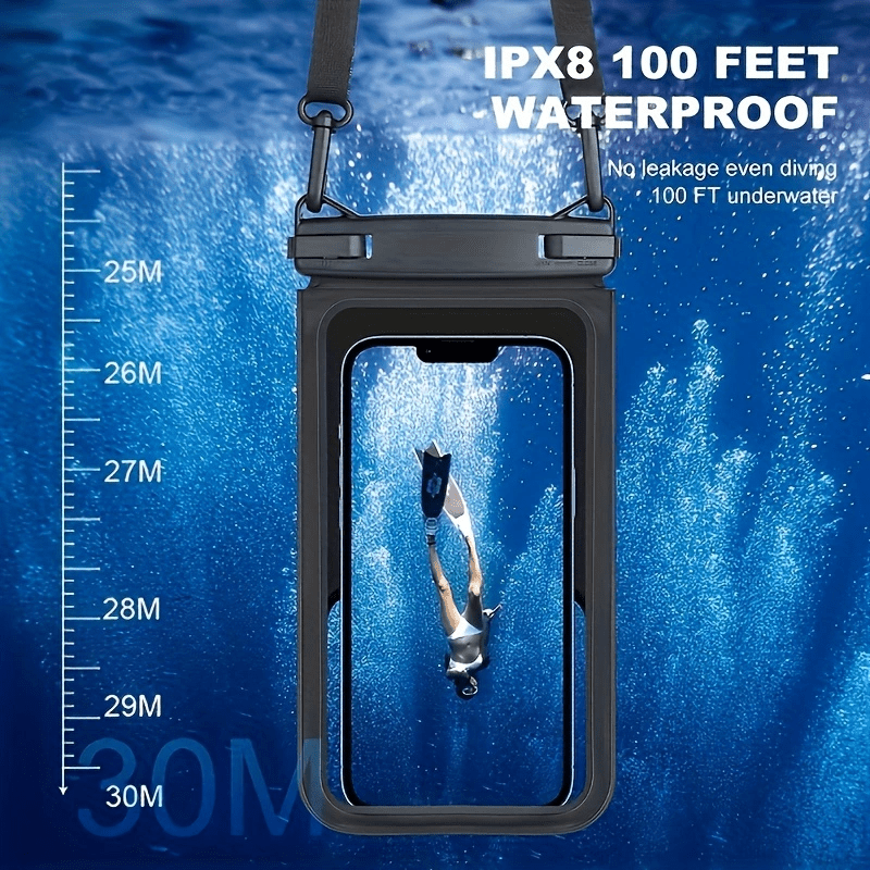 Waterproof Mobile Phone Storage Bag Clear Touch Screen Phone Case For Swimming