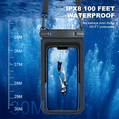 Waterproof Mobile Phone Storage Bag Clear Touch Screen Phone Case For Swimming