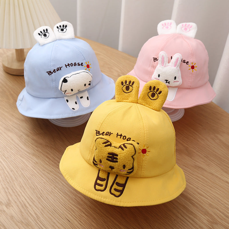 Baby Bucket Hat Thin Sunshade Spring Summer Hat With Ears Decor