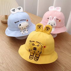 Baby Bucket Hat Thin Sunshade Spring Summer Hat With Ears Decor
