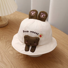Baby Bucket Hat Thin Sunshade Spring Summer Hat With Ears Decor