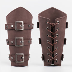 Leather Armguard Buckle Arm Protector Cosplay Bow Arrow Protector