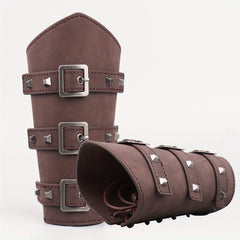 Leather Armguard Buckle Arm Protector Cosplay Bow Arrow Protector