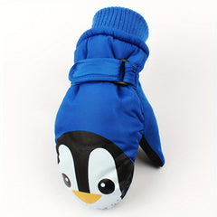 Kids Warm Waterproof Cartoon Ski Mittens for Autumn/Winter