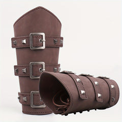 Leather Armguard Buckle Arm Protector Cosplay Bow Arrow Protector