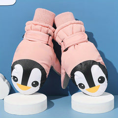 Kids Warm Waterproof Cartoon Ski Mittens for Autumn/Winter
