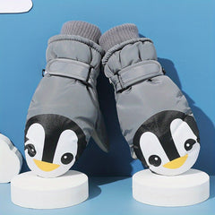 Kids Warm Waterproof Cartoon Ski Mittens for Autumn/Winter