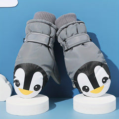 Kids Warm Waterproof Cartoon Ski Mittens for Autumn/Winter