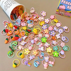 Kids Small Rubber Hair Bands for Summer, 50pcs/100pcs