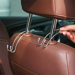 4pcs Car Seat Hook Hidden Headrest Hanger Handbag Coat Storage Organizer