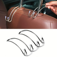 4pcs Car Seat Hook Hidden Headrest Hanger Handbag Coat Storage Organizer