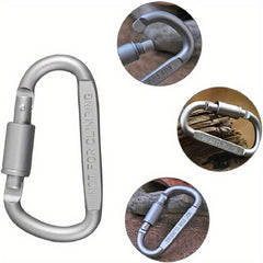 6pcs D ring Aluminum Buckle for Backpack Hiking