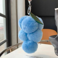 Plush Grape Keychain Backpack Pendant Decor
