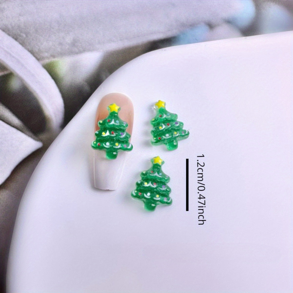 Resin Mini Cartoon Animals Christmas Tree Flat Back Manicure Parts