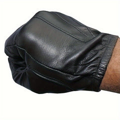 Men's Winter Warm Touch Screen Leather Gloves for Cycling Driving