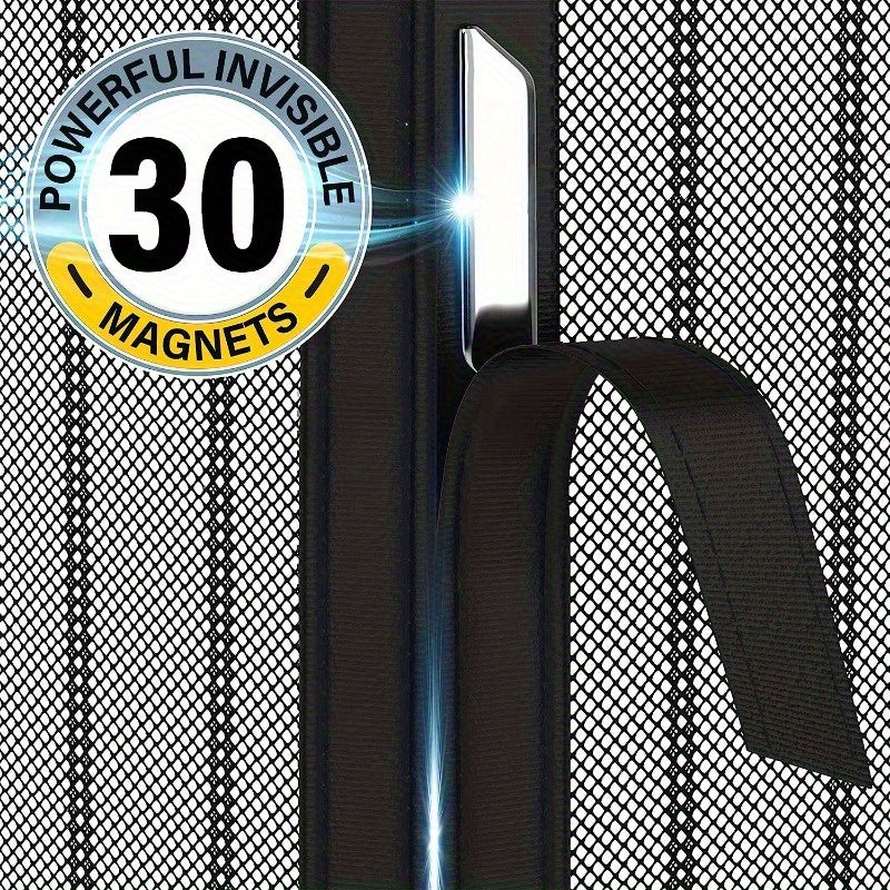 Magnetic Screen Door Heavy Duty Mesh Keeps Bugs Out