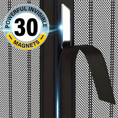Magnetic Screen Door Heavy Duty Mesh Keeps Bugs Out