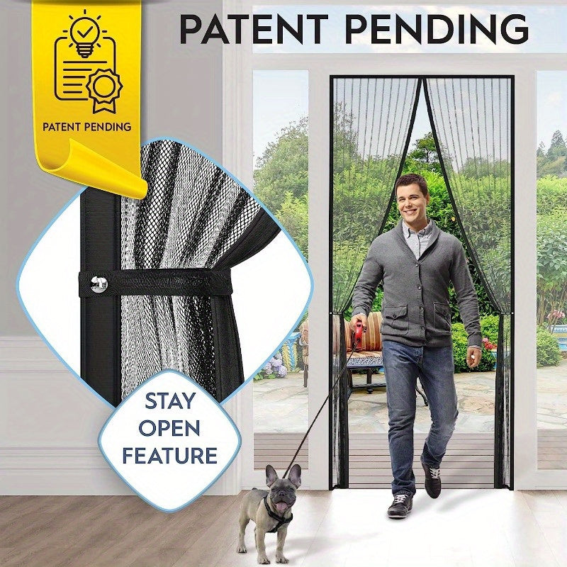 Magnetic Screen Door Heavy Duty Mesh Keeps Bugs Out