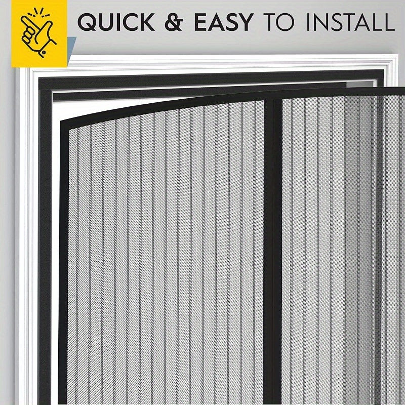 Magnetic Screen Door Heavy Duty Mesh Keeps Bugs Out