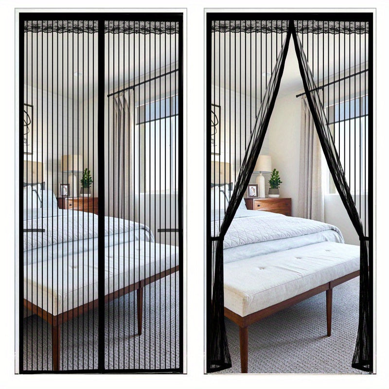 Magnetic Screen Door Heavy Duty Mesh Keeps Bugs Out