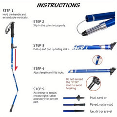 Portable Telescopic Trekking Pole for Hiking and Walking