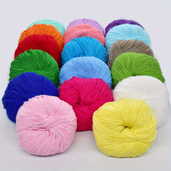 2pcs 100 Cotton Yarn Silk Knitting Soft Combed Cotton Hand Warm Yarn Crochet