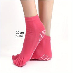 Silicone Grip Five Toe Split Socks Non Slip Yoga Dancing Socks