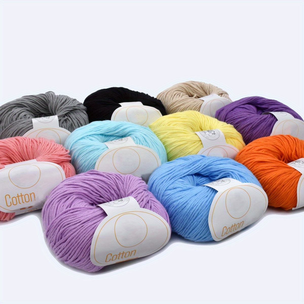 2pcs 100 Cotton Yarn Silk Knitting Soft Combed Cotton Hand Warm Yarn Crochet